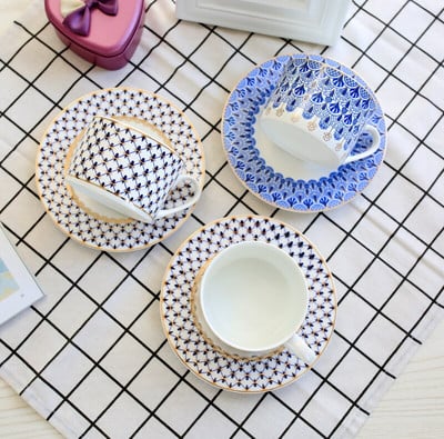 200ml, finom csont porcelán kávés csésze és tányér, orosz tervezésű eszpresszó csésze, újrafelhasználható porcelán csésze, teaszertartás