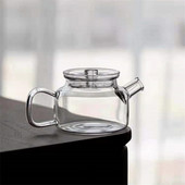 Ceainic din sticlă borosilicată rezistentă la căldură de 200 ml, ceainic cu flori, ceainic chinezesc Kung Fu, ceainic cu filtru.