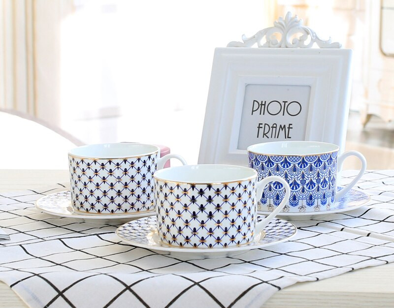 200ml, finom csont porcelán kávés csésze és tányér, orosz tervezésű eszpresszó csésze, porcelán újrafelhasználható csésze, teaszertartás t