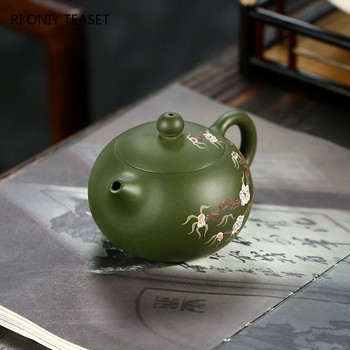 200 мл традиционен чайник за чай Zisha Xishi Класическа лилава глинена кана за чай Yixing Сурова руда, зелена кал Красота Чайник Персонализирани комплекти за чай