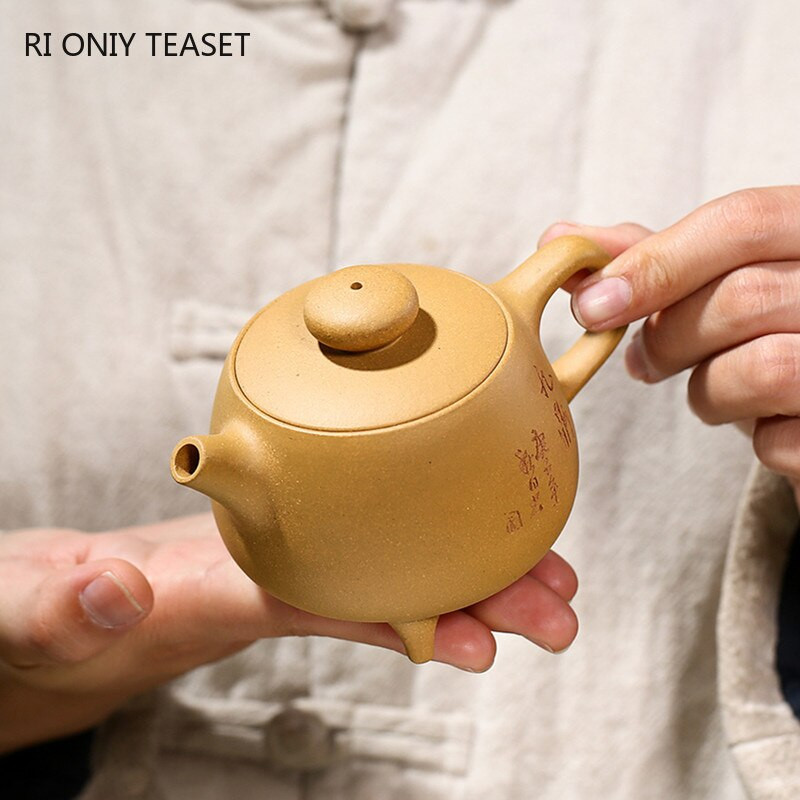 180 ml Yixing rankų darbo purpurinio molio arbatinukai Įžymūs arbatos puodai namuose Grožio virdulys Kiniškas Zisha arbatos rinkinys Dovanos pagal užsakymą pagaminti gėrimai