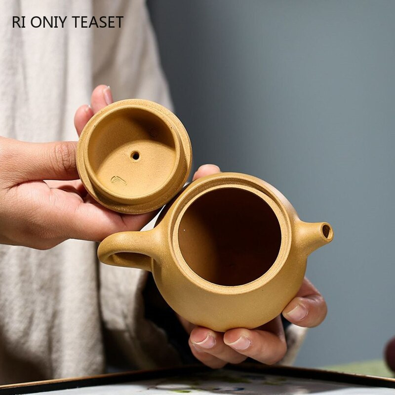 180 ml Yixing rankų darbo purpurinio molio arbatinukai Įžymūs arbatos puodai namuose Grožio virdulys Kiniškas Zisha arbatos rinkinys Dovanos pagal užsakymą pagaminti gėrimai
