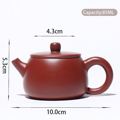 85 ml-es Yixing kézzel készített lila agyag teáskannák gömb alakú infúziós teáskanna szépség vízforraló testreszabott Zisha teáskészlet Dahongpao Authentic