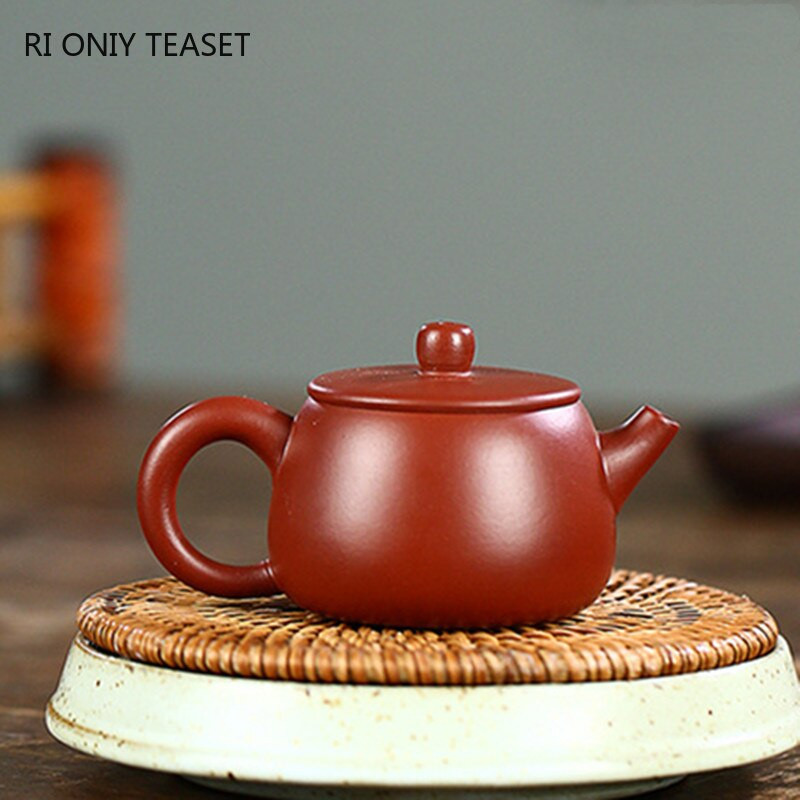85 ml-es Yixing kézzel készített lila agyag teáskannák gömb alakú infúziós teáskanna szépség vízforraló testreszabott Zisha teáskészlet Dahongpao Authentic