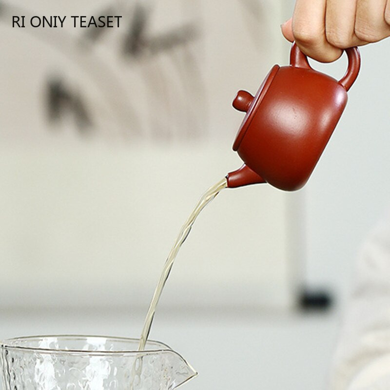 85 ml-es Yixing kézzel készített lila agyag teáskannák gömb alakú infúziós teáskanna szépség vízforraló testreszabott Zisha teáskészlet Dahongpao Authentic