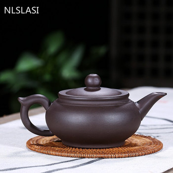 Китай Yixing Zisha Чаен комплект лилав пясъчен съд 380 мл керамичен чайник Китайска керамика Традиционен чаен комплект Oolong Tea
