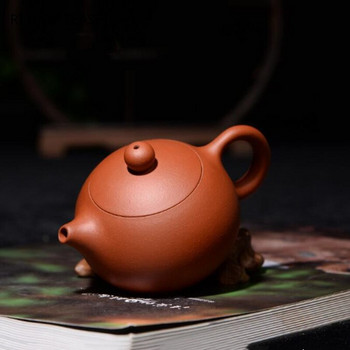 100 мл лилав глинен чайник Yixing, известен ръчно изработен чайник с малък капацитет Xishi, филтър с топка и дупка, чайник, китайски сервиз за чай Zisha, подаръци