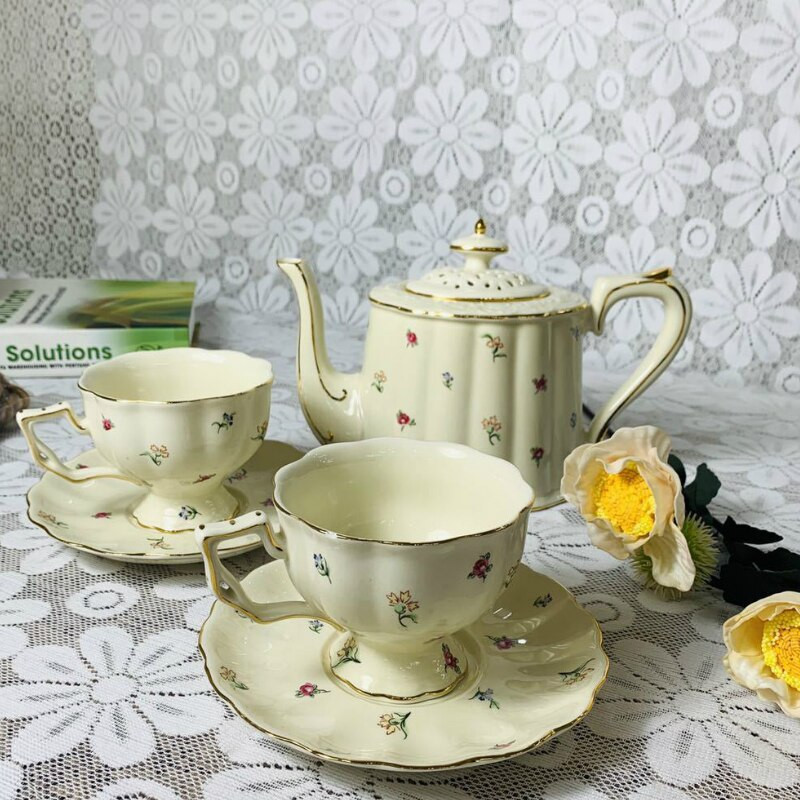 Retro slatka šalica za kavu Lonac Phnom Penh Krema Popodnevni čaj Taza De Cafe Keramička šalica za čaj Kuhinja Blagovaonica i bar Kawaii