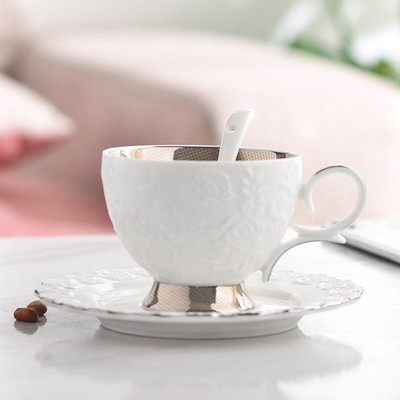 Keraminiai puodeliai ir lėkštės Kavos puodelių rinkinys Continental Vienspalvis Anglų popietės arbatos puodelių rinkinys Kavos puodelis Mielas puodelis