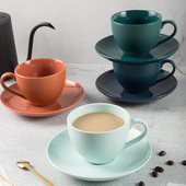 Didelės talpos keraminis kavos puodelio ir lėkštės rinkinys Stalo reikmenys Pusryčiai Pienas Popietės arbata Cappuccino Latte Puodelis Dovanos tėčiui mamai