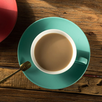 Κεραμικό σετ Κεραμικού Φλιτζάνι και Πιατάκι Καφέ Μεγάλης Χωρητικότητας Επιτραπέζια σκεύη Πρωινό Γάλα Απογευματινό Τσάι Καπουτσίνο Κούπα Latte Δώρα για τον μπαμπά τη μαμά