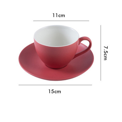 Didelės talpos keraminis kavos puodelio ir lėkštės rinkinys Stalo reikmenys Pusryčiai Pienas Popietės arbata Cappuccino Latte Puodelis Dovanos tėčiui mamai