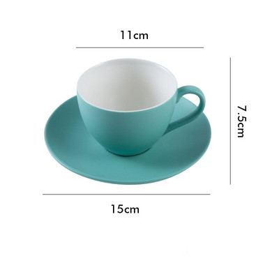Didelės talpos keraminis kavos puodelio ir lėkštės rinkinys Stalo reikmenys Pusryčiai Pienas Popietės arbata Cappuccino Latte Puodelis Dovanos tėčiui mamai