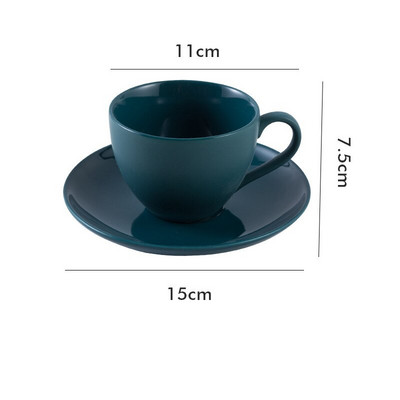 Didelės talpos keraminis kavos puodelio ir lėkštės rinkinys Stalo reikmenys Pusryčiai Pienas Popietės arbata Cappuccino Latte Puodelis Dovanos tėčiui mamai