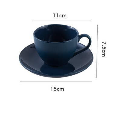 Didelės talpos keraminis kavos puodelio ir lėkštės rinkinys Stalo reikmenys Pusryčiai Pienas Popietės arbata Cappuccino Latte Puodelis Dovanos tėčiui mamai