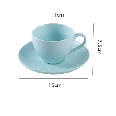 Didelės talpos keraminis kavos puodelio ir lėkštės rinkinys Stalo reikmenys Pusryčiai Pienas Popietės arbata Cappuccino Latte Puodelis Dovanos tėčiui mamai