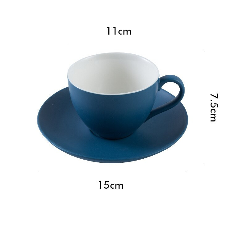 Didelės talpos keraminis kavos puodelio ir lėkštės rinkinys Stalo reikmenys Pusryčiai Pienas Popietės arbata Cappuccino Latte Puodelis Dovanos tėčiui mamai