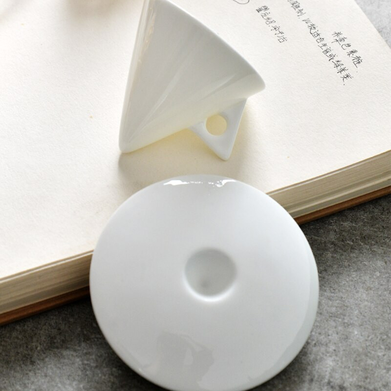 Cești de cafea din porcelană de lux ușoară, cu conuri creative, set de căni și farfurii din ceramică, ceașcă de ceai mică, cadou personalizat