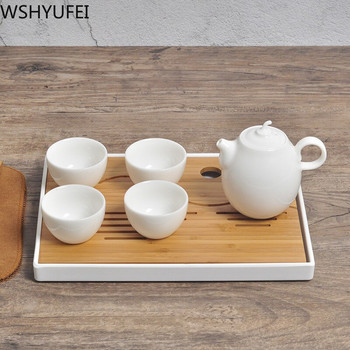 Ръчно изработен бял порцеланов чайник от слонова кост, бял чайник, комплект за чай, китайски инструмент за етикет на чайната, комплект за домашно вино