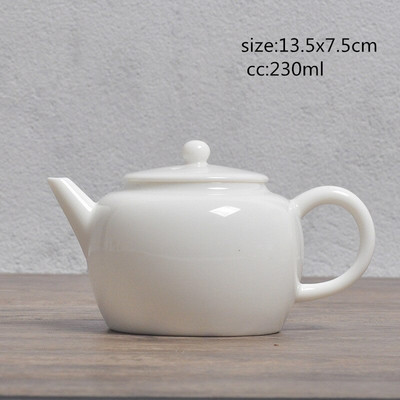 Kézzel készített előkelő fehér porcelán teáskanna elefántcsont fehér teáskanna teáskészlet kínai teaszoba etikett eszköz Háztartási borkészlet