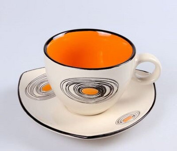 Kreatív európai kerámia kávéscsésze és csészealj készlet Coffee C Cappuccino Latte Pull Flower Olasz Moka Ingyenes szállítás