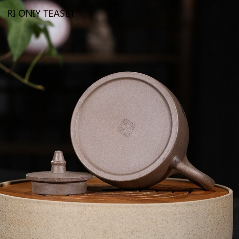 Ceainice de lut violet Yixing pictate manual de 390 ml, secțiune de minereu brut, ceainic retro, acasă, filtru Zisha, ceainic, seturi de ceai, consumabile