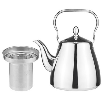 Чайник Sanqia от неръждаема стомана с подвижен филтър, кафемашина, подходящ за индукционна готварска печка, домашна употреба или ресторант