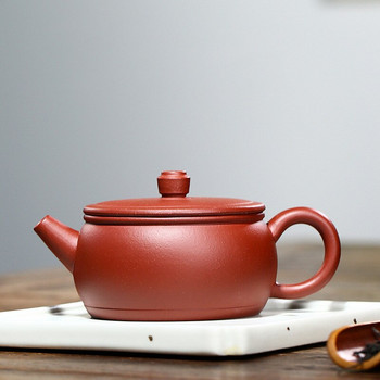 230 мл автентични лилави глинени чайници Yixing Филтър с топка и дупка Чайник Чайник Сурова руда лилава кал Ръчно изработен сервиз за чай Zisha Подаръци