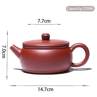 230 ml Yixing autentični ljubičasti glineni čajnici s kuglastim otvorom za filtriranje Lonac za čaj Kuhalo za vodu Sirovo ljubičasto blato Ručno izrađeni Zisha set za čaj Pokloni