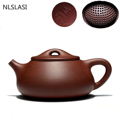 Автентични китайски принадлежности за чаена церемония Zisha Stone Scoop Pot Yixing Purply Clay Teapot Ръчно изработени персонализирани подаръци 250 ml