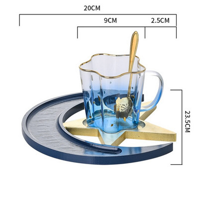 350 ml kavos puodelis popietės arbatos puodelis ir lėkštė, aukštai temperatūrai atsparus stiklinis puodelis su šaukštu poros puodelių desertinių lėkščių rinkinys