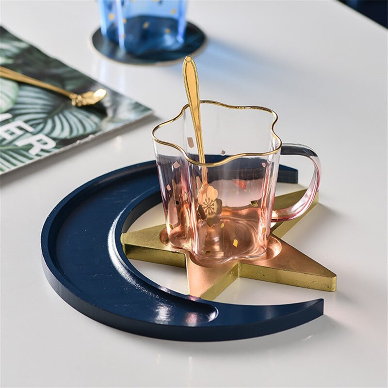 350 ml kavos puodelis popietės arbatos puodelis ir lėkštė, aukštai temperatūrai atsparus stiklinis puodelis su šaukštu poros puodelių desertinių lėkščių rinkinys