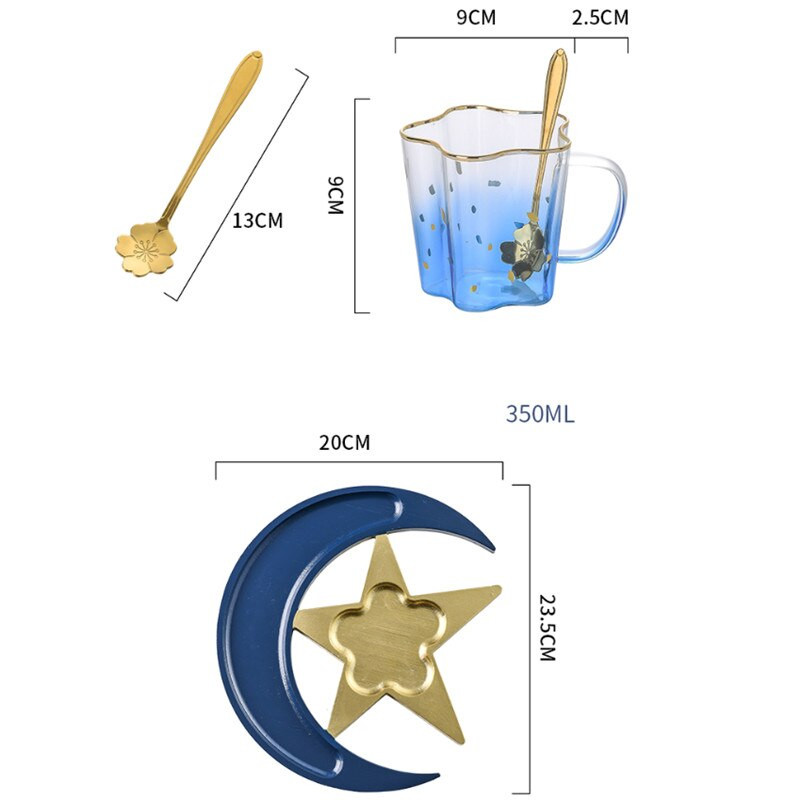 350 ml kavos puodelis popietės arbatos puodelis ir lėkštė, aukštai temperatūrai atsparus stiklinis puodelis su šaukštu poros puodelių desertinių lėkščių rinkinys