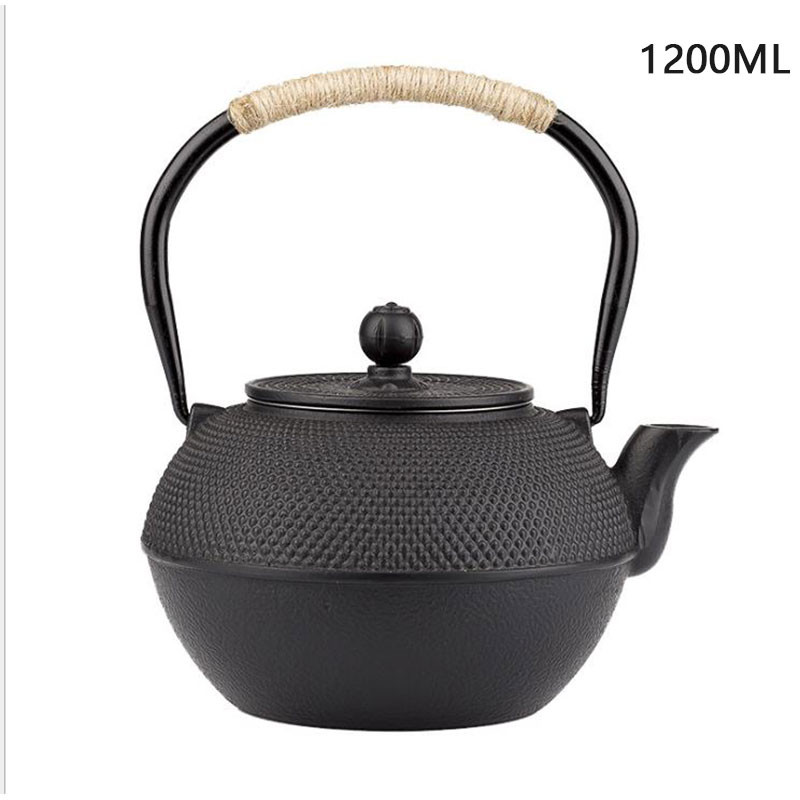 Японски железен чайник с инфузер от неръждаема стомана Чугунен чайник Чайник за чай за вряща вода Oolong Tea 600/800/1200ML