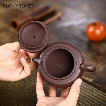 200ml Yixing Handmade Purple Clay Teapot Master Hand Carved Tea Pot Raw Ore Purple Mud Beauty Kettle Κινέζικο σετ τσαγιού Zisha Δώρα