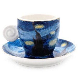 Kerámia bögre The Starry Night Series Cappuccino Latte Kávé Tej Tea Espresso Csésze Reggeli csésze Italkészlet Ingyenes szállítás
