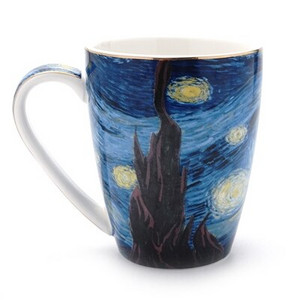 Kerámia bögre The Starry Night Series Cappuccino Latte Kávé Tej Tea Espresso Csésze Reggeli csésze Italkészlet Ingyenes szállítás