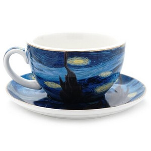 Kerámia bögre The Starry Night Series Cappuccino Latte Kávé Tej Tea Espresso Csésze Reggeli csésze Italkészlet Ingyenes szállítás