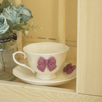 Creative Bow Απογευματινό Τσάι Κεραμικά Επιτραπέζια σκεύη Nordic Retro Minimalist Elegant Coffee Cup Milk Breakfast Bar Σετ ποτών