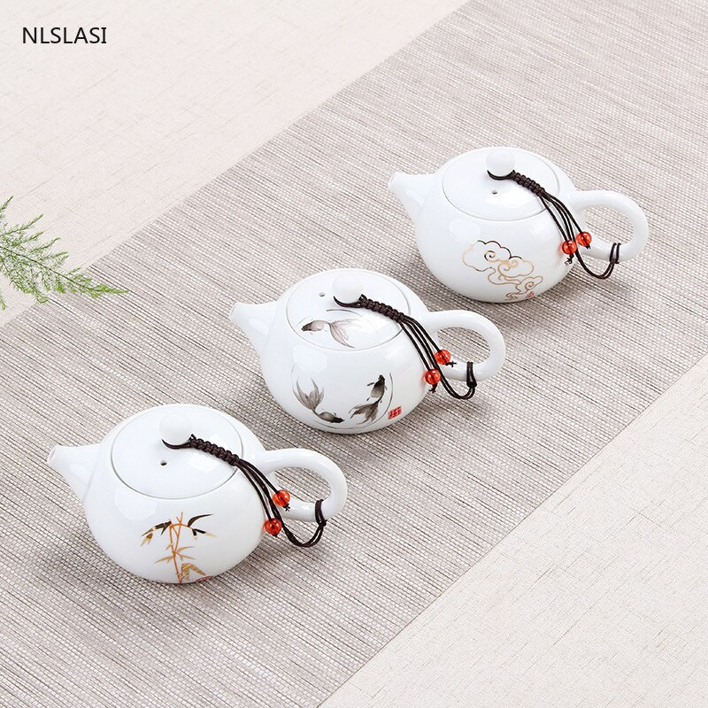 Jingdezhen Kerámia Teáskannák kézzel készített Teáskészlet szépség vízforraló háztartási Italszűrő Porcelán teáskanna teásedény 180ml