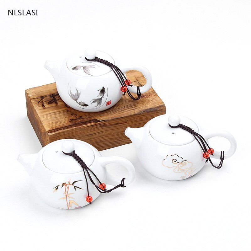 Jingdezhen Kerámia Teáskannák kézzel készített Teáskészlet szépség vízforraló háztartási Italszűrő Porcelán teáskanna teásedény 180ml