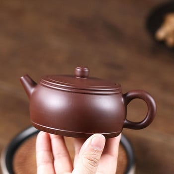 210ml Κινεζικό Yixing Raw Ore Zhu Mud Tea Pot Bot Hole Filtration Βραστήρας Χειροποίητο Purple Clay Teapots Zisha Teaware Supplies