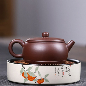 210ml Κινεζικό Yixing Raw Ore Zhu Mud Tea Pot Bot Hole Filtration Βραστήρας Χειροποίητο Purple Clay Teapots Zisha Teaware Supplies