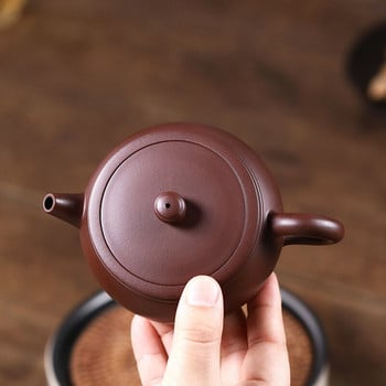 210ml Κινεζικό Yixing Raw Ore Zhu Mud Tea Pot Bot Hole Filtration Βραστήρας Χειροποίητο Purple Clay Teapots Zisha Teaware Supplies