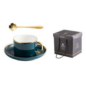 Európai luxus arany keret Kerámia Kávés Tea Csésze Arany Kiváló minőségű Bone China csészealj szett Születésnapi Párok Ajándékok Baráti Kupa