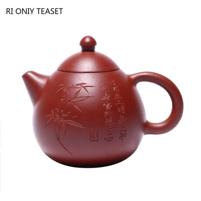 180 ml autentikus Zisha Beauty teáskanna Classic Yixing Purple Clay teáskanna nyers érc Dahongpao Dragon Egg teáskanna teáskészlet ajándék