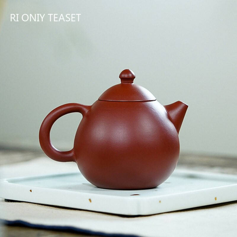 180 ml autentikus Zisha Beauty teáskanna Classic Yixing Purple Clay teáskanna nyers érc Dahongpao Dragon Egg teáskanna teáskészlet ajándék