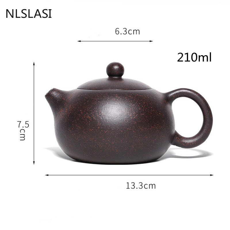 Kinijos Yixing arbatinukas purpurinio molio xi shi arbatinukas Žaliavos rūdos rankų darbo virdulys Autentiškas arbatos rinkinys pritaikytas 188 rutulinis filtras 210 ml