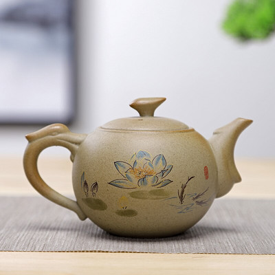 NLSLASI kiniško stiliaus akmens masės arbatinuko arbatos rinkinys Rankų darbo virdulys Keraminio molio arbatinuko rinkinys Kinų arbatos ceremonijos reikmenys arbatinukas