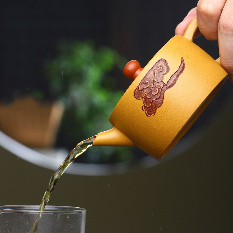 Kínai teázó kellékek Lila agyag teáskanna kézzel készített teáskészlet teáskészlet utazási teáskészlet háztartási teáskészlet ivóeszközök 180 ml